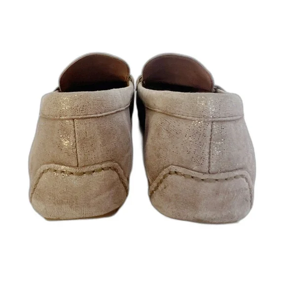 Donald J. Pliner Filo Tan Champagne Metallic Horsebit Loafers Women's Size 10 - Picture 8 of 8